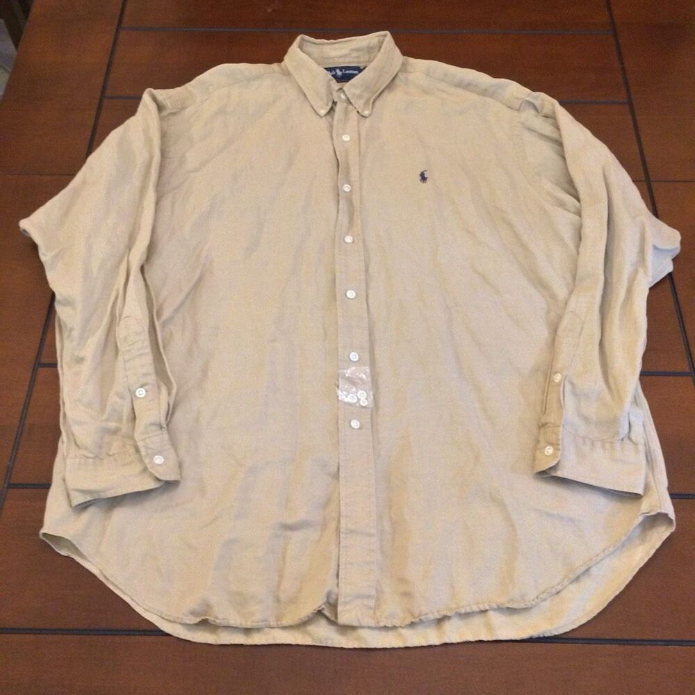 NWOT Ralph Lauren Blake linen silk blend xxl yellow